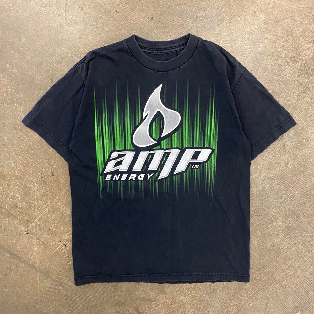 Vintage Y2K AMP Energy Racing 2000s Skate T-Shirt Size Medium